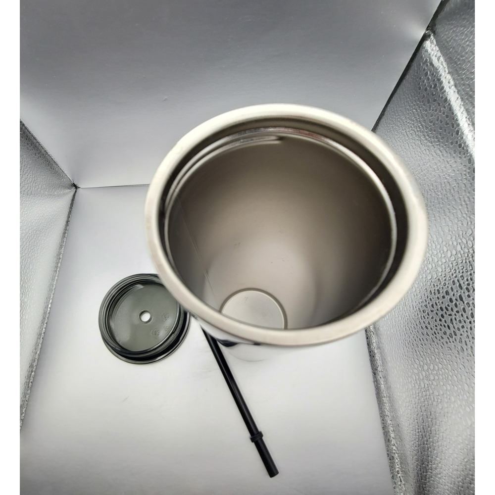 Starbucks 2019 Las Vegas Metal Tumbler w Straw, Lid 16oz Black Hearts Spades 777 - Picture 7 of 10